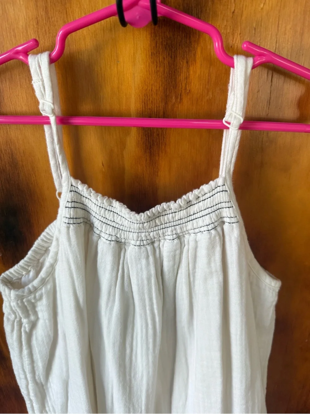 Old Navy Cream Gauze Spaghetti Strap Sundress